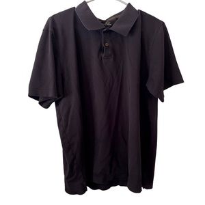 Tasso Elba 100% Pima Cotton black Polo‎ Shirt size L